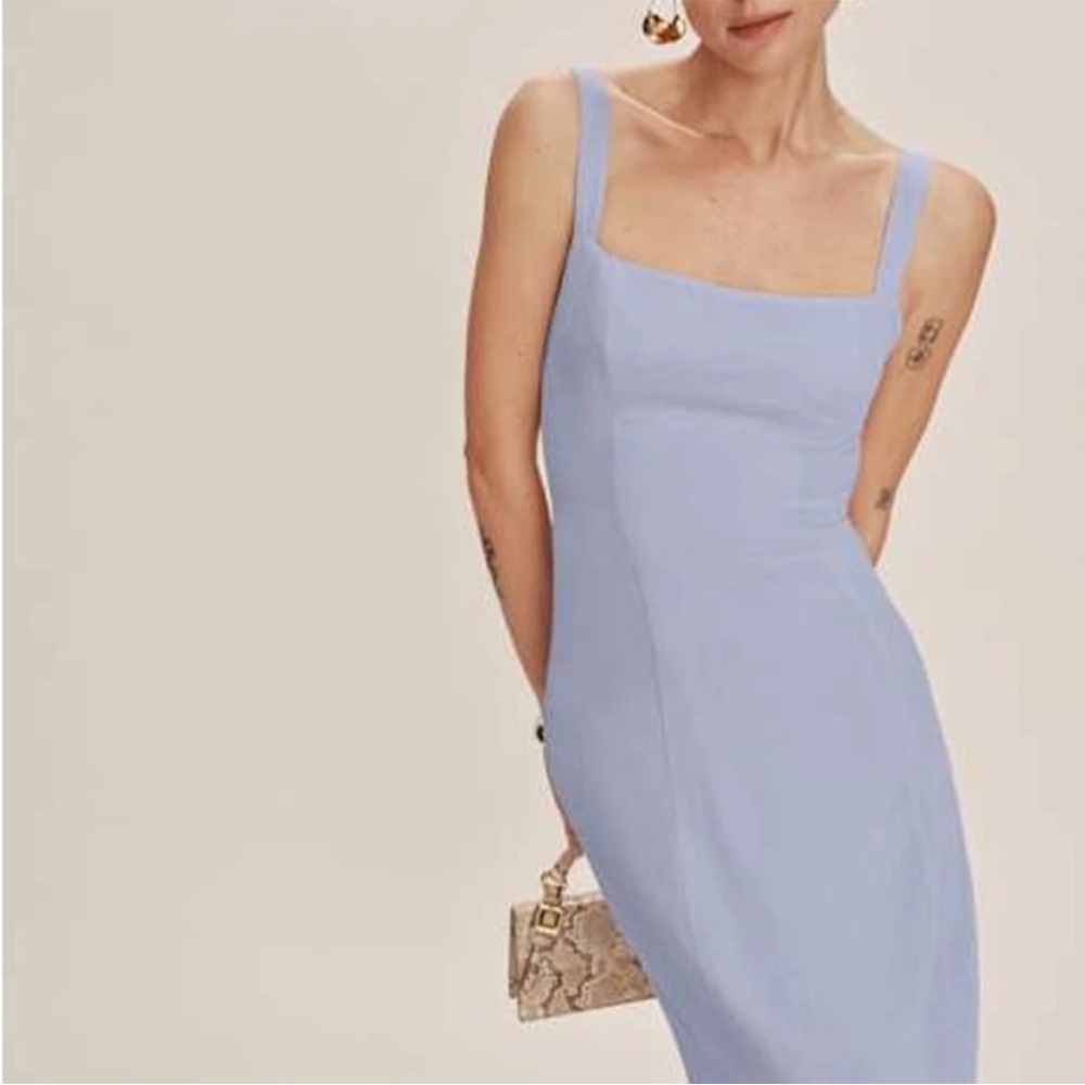 Reformation chime dress in ice blue